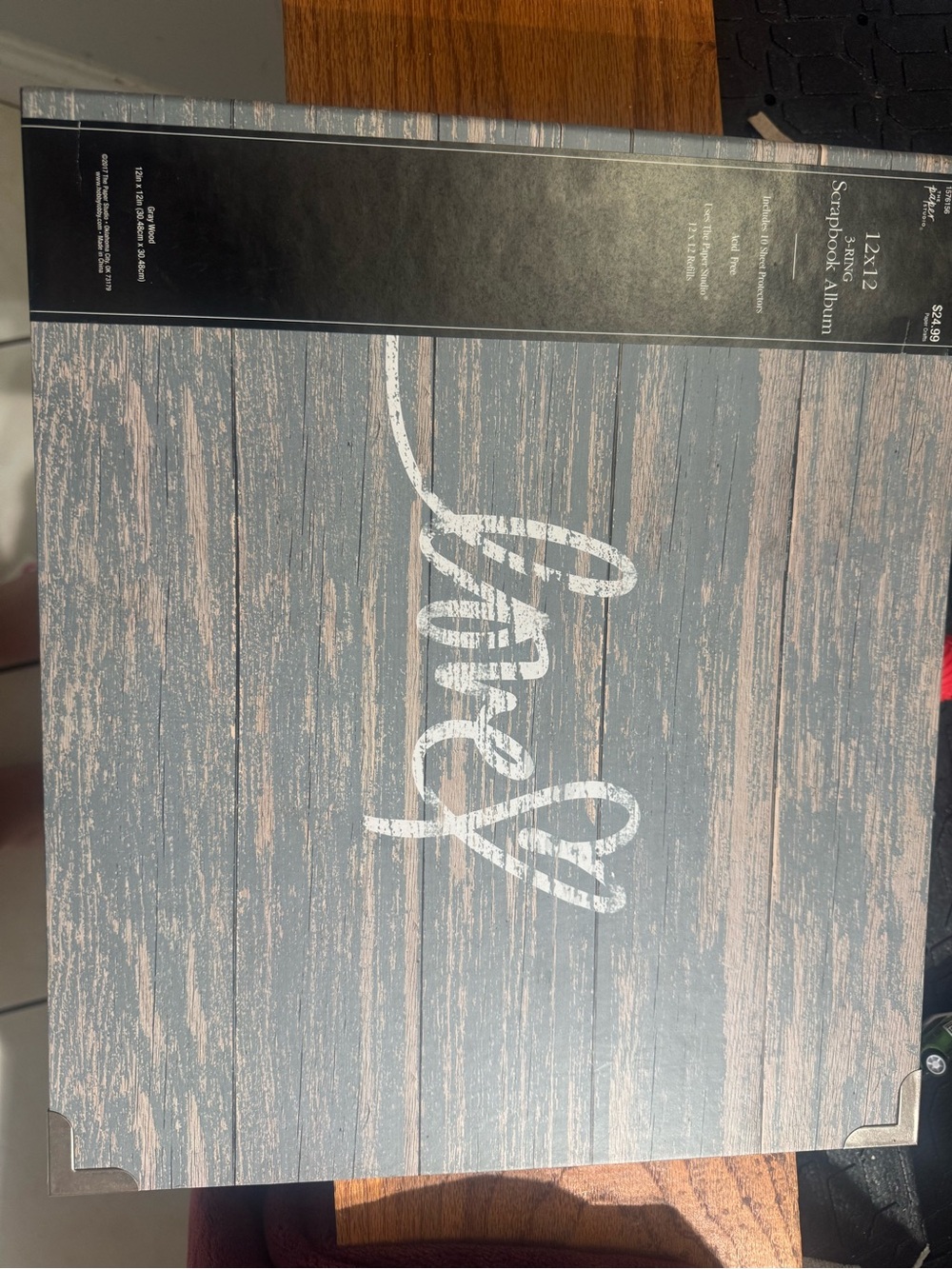 Gray 'Love' Wood-Style Home Accent Album